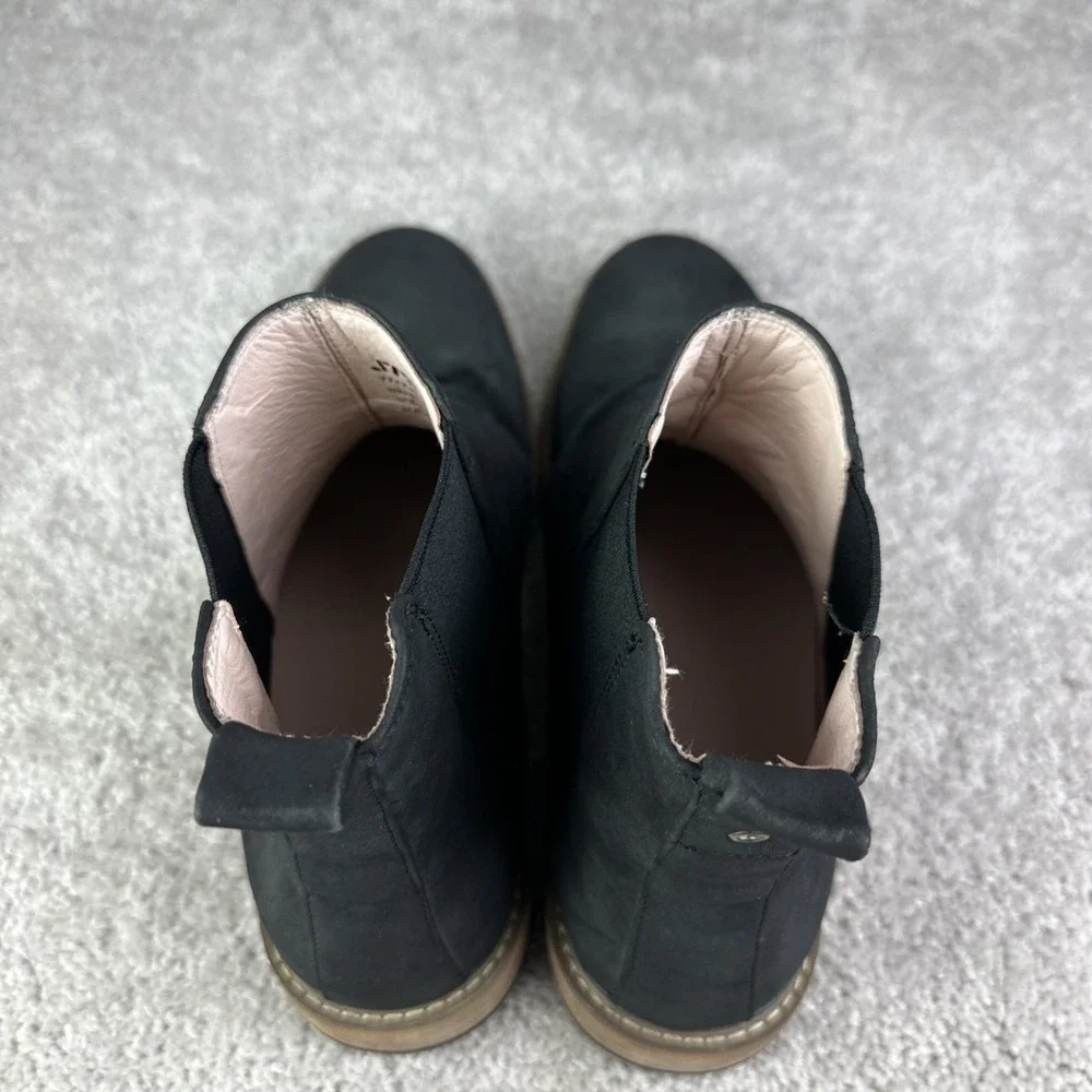 J75 by JUMP Black Leather Round Toe Pull On Chelsea Boots Men's Size 12‎